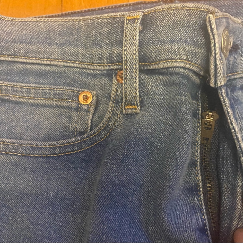GAP Size 28 6 Vintage Slim High Rise Blue Raw Hem Slits to Hem Women's Jeans New - Picture 2 of 12